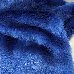 Rich Royal Blue Short Pile Faux Fur Fabric 62/64″ Wide Sold by Yard