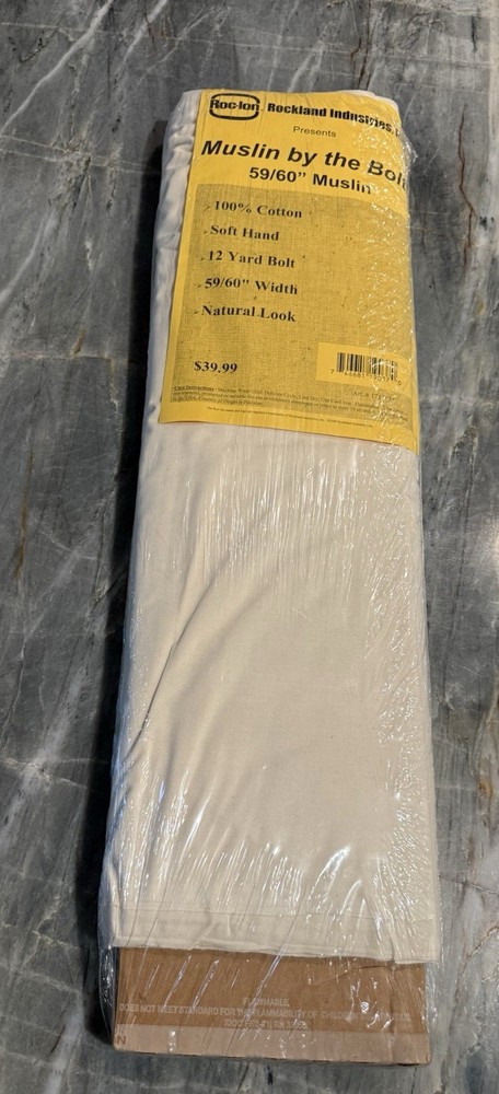 Roc-Lon Natural Look Premium Quality Muslin Fabric 12 Yard Bolt 59/60” ~New~