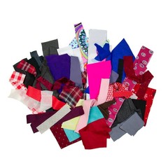 Leftover Sewing Fabric Scraps Mini Material Strips Small Cut Bulk Lot (1lb 12oz)