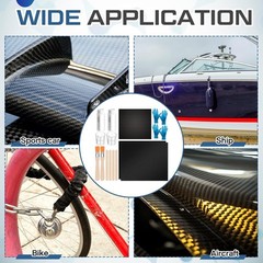 15 Pcs Carbon Fiber Repair Kit with 3k 200g Plain Weave Carbon Fiber Fabric, …