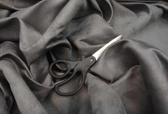 Suede Upholstery solid Micro faux 58″ Wide Charcoal Drapery Fabric by the yard