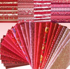 20 Fat Quarters Bundle Red Shades – 100% Cotton