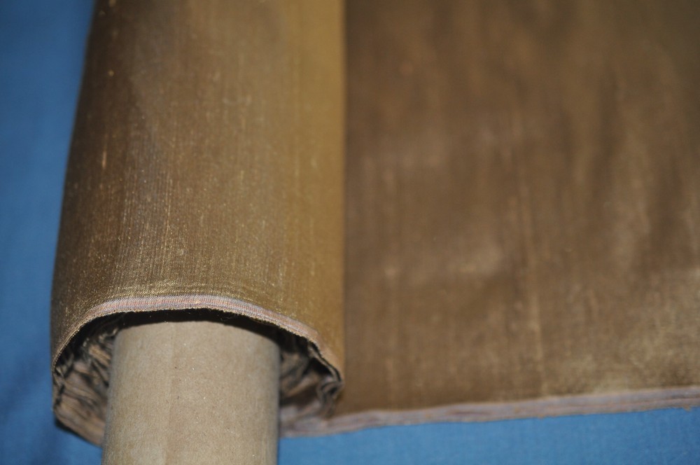 100% Silk Taffeta Golden Brown By the Yard Clothing Costumes Home Decor D1
