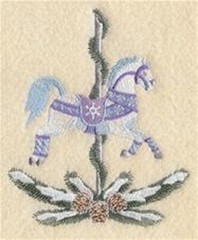SEASONAL CAROUSELS, Quilting Squares, Mach Embroid. 3 ea of 4 Designs, 12 total