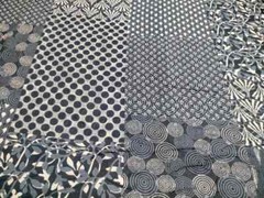 25 Yards Fabric Indian Black Floral Hand Printed Cotton Fabric Sewing Fabrics
