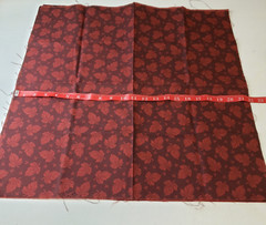 Autumn Leaf Fabric Remnants 2pc 21×21 Brown Red Quilting Craft Fabric