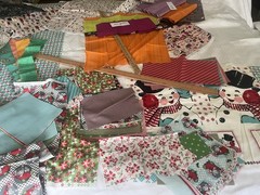 QUILTERS – Huge Lot of Pre Cut Fabric for Holiday and Halloween Quilts. 3.7 lbs