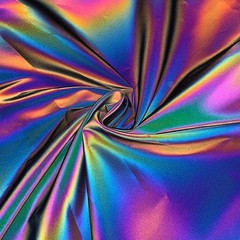 Colorful Rainbow Reflective Fabric Polyester Cloths for Clothing Stripe Size …