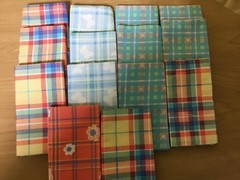 LOT OF 14 FAT QUARTERS COTTON FABRIC ASSTD COLORS & DESIGNS