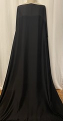 100% Heavyweight Black Matte Silk Habotai Luxury Fabric By The Yard 45″Wide