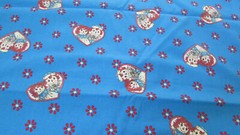 Vintage Raggedy Ann & Andy Daisy Kingdom Classic All Over Blue W/Hearts New