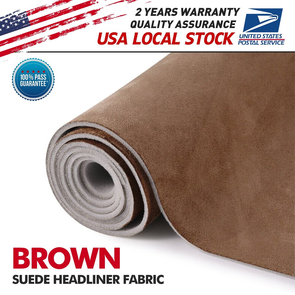 60″ Brown Automotive Headliner Fabric Car Roof Ceiling Lining Upholstery Repair