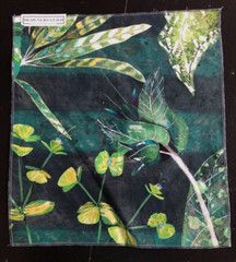 DESIGNERS GUILD Arjuna Leaf 16 x 17 1/2″ Nature Scene Fabric Sample