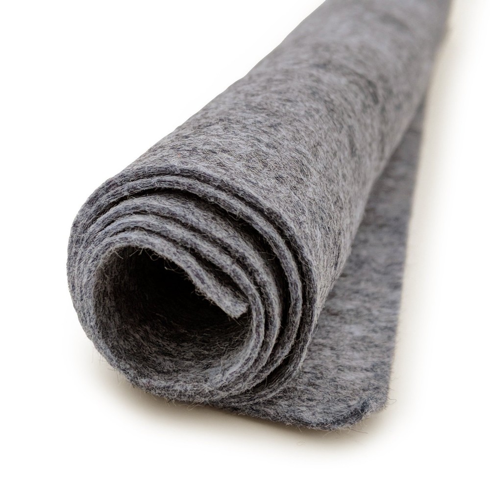 Smoke Heathered Grey Premium Acrylic Felt XL Craft Sheet Fabric Sewing DIY