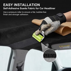 3mm Suede Automotive Headliner 19″x78″ Self-Adhesive Fabric Roll w/Install Tools