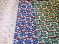 F7261, lot of 3 rare pieces, 3/4 yards, 1930’s reproductions,