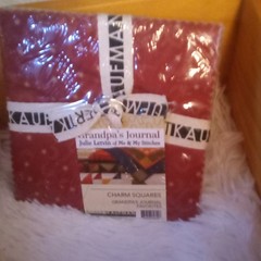 Kaufman Grandpa’s Journal Charm Pack 5″ Cotton Squares Red Quilting Lot