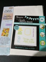 Presewn Canvas Banner with fusible fabric sheet craft hobbies