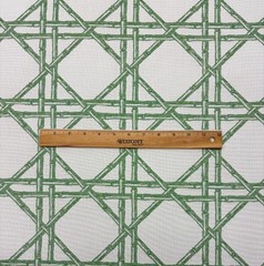SUNBRELLA 145218 REIGN KELLY GREEN BAMBOO RATTAN JACQUARD FABRIC BY YARD 54″W