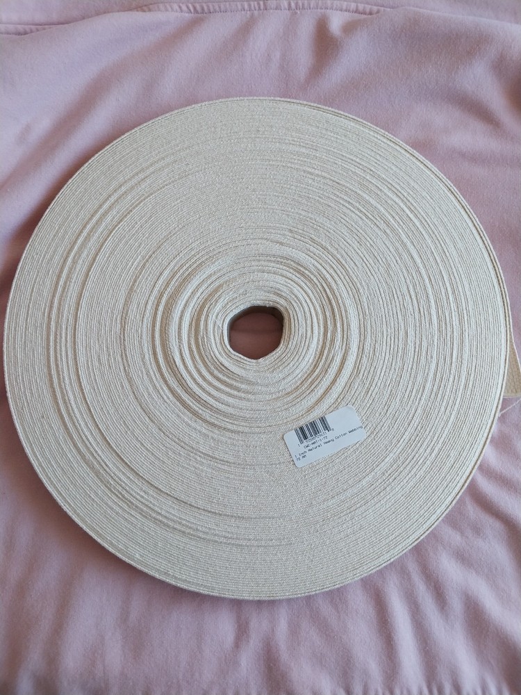 72 Yds -1″ Wide -Natural Heavy Webbing -2mm Thickness -Closeout, see description