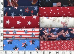 Red White Blue Patriotic Jelly Roll 40 – 2.5″ Strips Quilting & Sewing Fabric