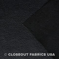 Black Vinyl Fabric – Faux Leather – Auto Upholstery Pleather Fabric