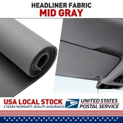 Flat Knit Headliner Fabric W Foam Medium Gray Repalce/Repair/Damage New