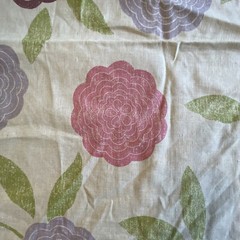 Osborne & Little Fabric Linen Blend Floral Eranthe Over 1 Yard x 42″ Pinks Flax