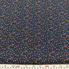 Ditsy Florals on Navy Blue Unbranded Cotton Fabric by the HALF YARD