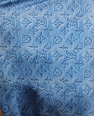 1 yard pre owned used fabric print spandex 4 way stretch