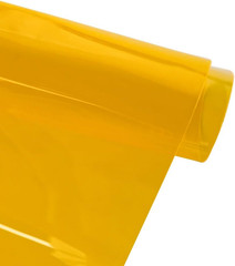 | 12 Gauge Yellow Solid TPU Clear Waterproof Vinyl Fabric for Sewing