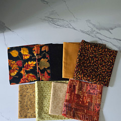 DESTASH Cotton Fabric Bundle Quilting Crafts Autumn/Fall Fat Quarters