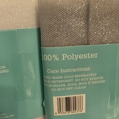 Lot Of 6 Waverly Tulle Fabric Packs 108″ X 54″ White, Silver Glitter 18 Yards