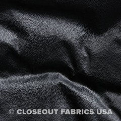 Black Vinyl Fabric – Faux Leather – Auto Upholstery Pleather Fabric