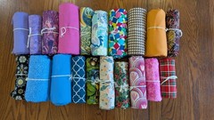 New Fabric Variety Box. 20+ Yards Assorted Cotton Fabric Pieces. No Scraps R162