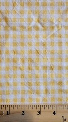 100% cotton yellow white check fabric 44″ w x 1/2 yard