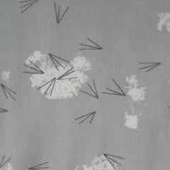 1.5 YDS Organic Cotton Fabric Cottage Charlie Harper Birch Western Birds Gray
