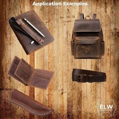 ELW Import Tooling Full Grain 100% Cowhide Leather 5/6 oz (2mm) Medium BROWN