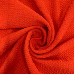 Steffi SCARLET RED Polyester Spandex Solid Textured Bullet Knit Fabric for Bows