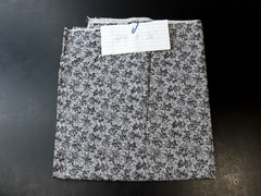 Unknown Mfg Black White Rose Floral Flower Pattern 36″x44″ Fabric