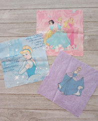 princess Disney cinderella fun fabric 6 inch blocks #3 3pc