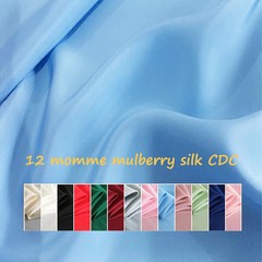 45” Wide 12 Momme 100% Natural Mulberry Silk Crepe Fabric Crepe De Chine Silk