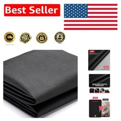 Durable Black Faux Leather Fabric (54” x 72”) – Ideal for Upholstery & Crafts