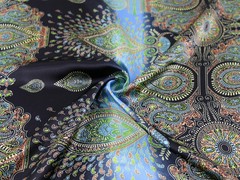 58” Wide By Yards Soft Shirt Material Charmeuse Paisley Patchwork Satin Fabric