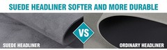 Black Suede Headliner wrap Interior Material for Car/Truck Roof Replace 98″×60″