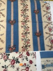 10 Pieces Of French Antique Textiles. Cotton, Linen, Print, Jacquard. Quilting.