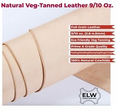 Veg Tan Tooling Leather 9/10 oz (3.6-4mm) 2 Piece Special Price