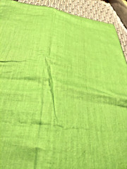 FABRIC REMNANT NOS LIGHT WEIGHT MEDIUM GREEN COTTON 61″ X 25″
