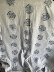 Essante Kobe 5 Yards Embroidered Curtain, Home Decor Circles Pattern Fabric