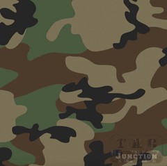 59″W Woodland Camo 500D Cordura Nylon Fabric Ripstop Water Repellent
